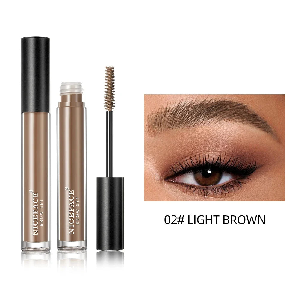 NICEFACE Waterproof Eyebrow Pomade Gel | Long-Lasting Brow Cream Eyebrow Pomade Gel Qme 02 Light Brown China Mainland