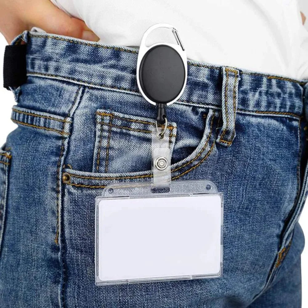 Heavy-Duty Transparent ID Badge Holder with Card Slots ID Badge Holder Qme
