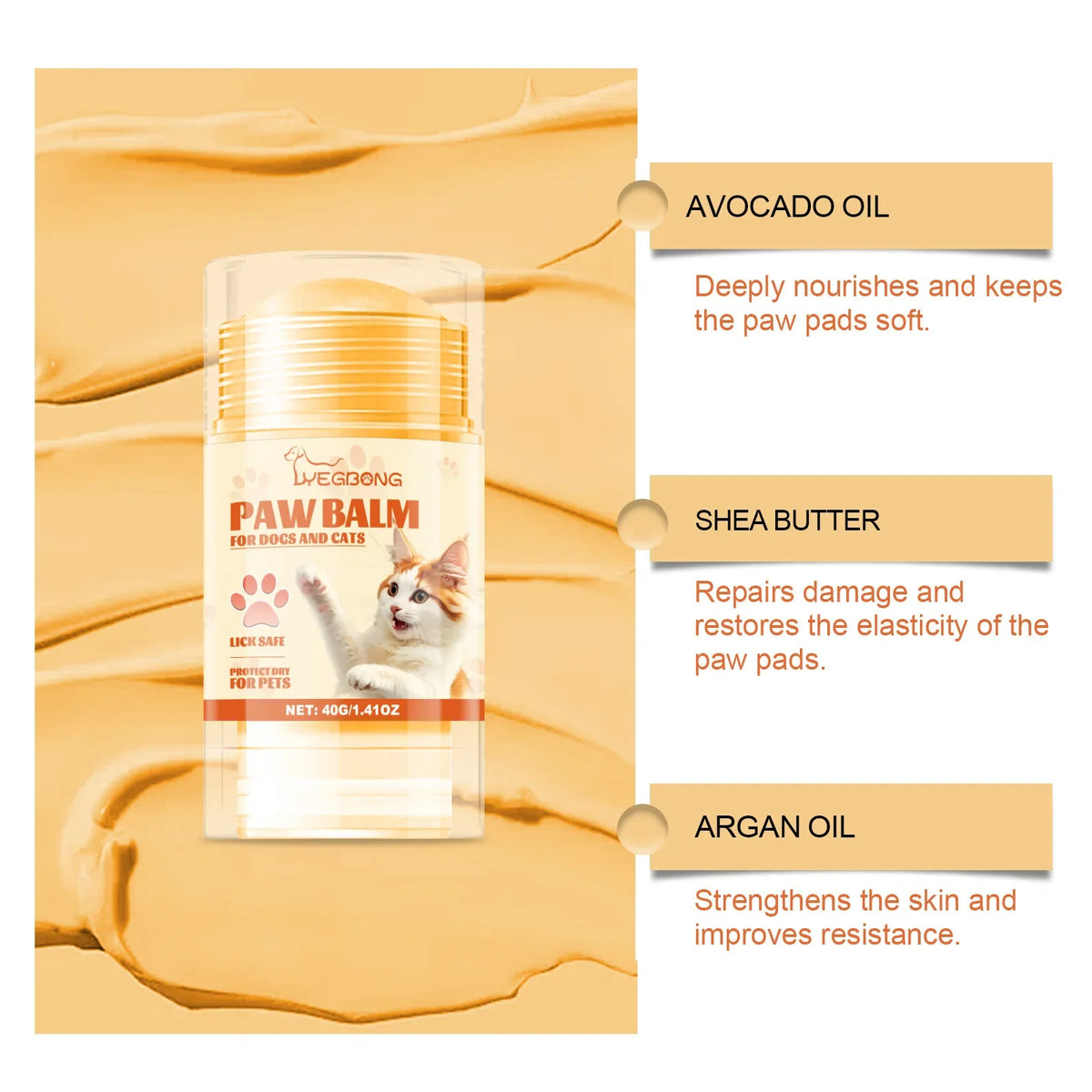 Pet Paw & Nose Balm – Moisturizing Protector for Cats & Dogs Pet Paw Balm Qme