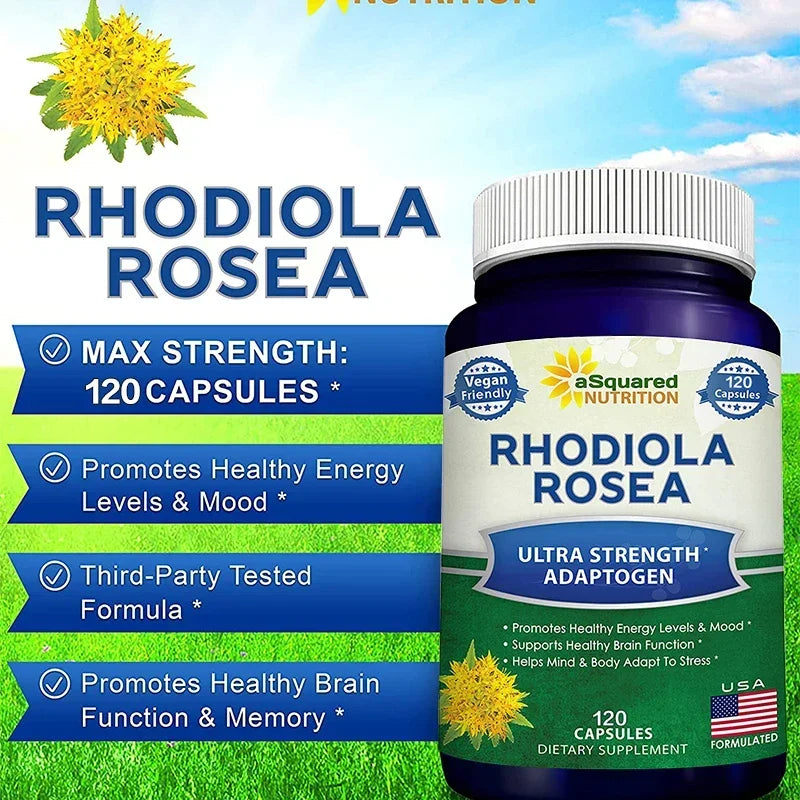 Rhodiola Rosea & Black Pepper Supplement – Focus, Mood & Energy Herbal Supplement Qst