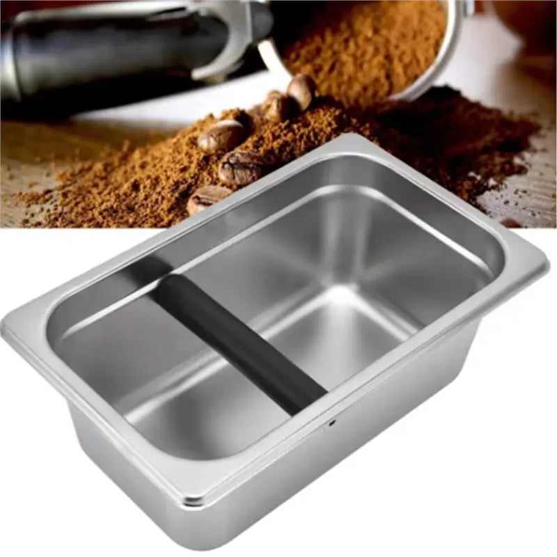 MiLESEEY B15C Large Stainless Steel Coffee Knock Box Coffee Knock Box Qst