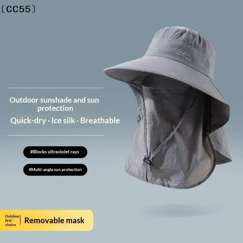 Foldable Quick-Dry Sun Hat with Neck Flap | Unisex Fishing Cap Sun Hat Qst