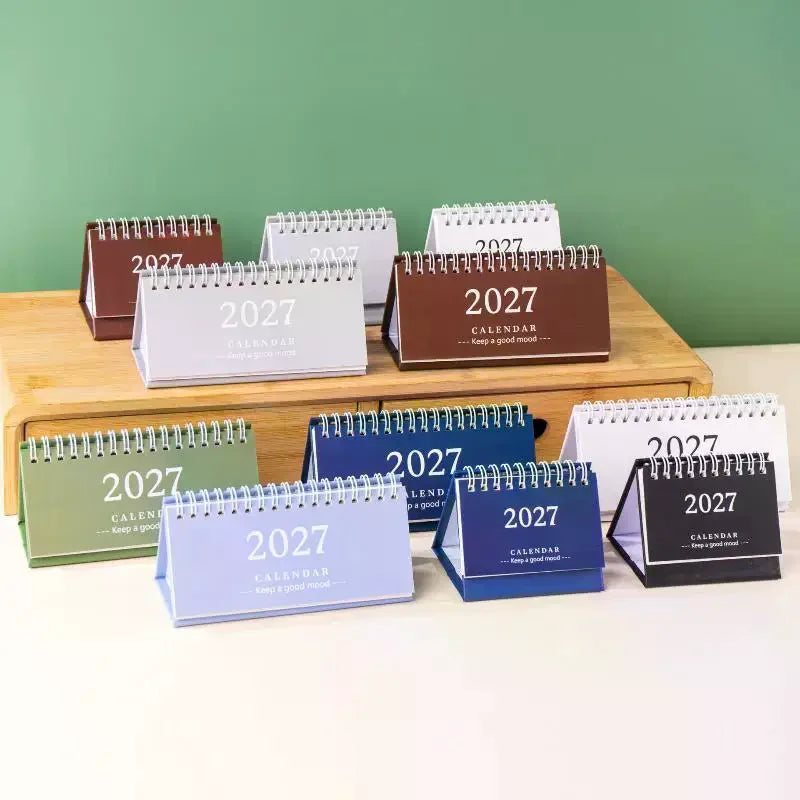 2027 Mini Standing Desk Calendar – Coil Flip Monthly Planner Desk Calendar Qme
