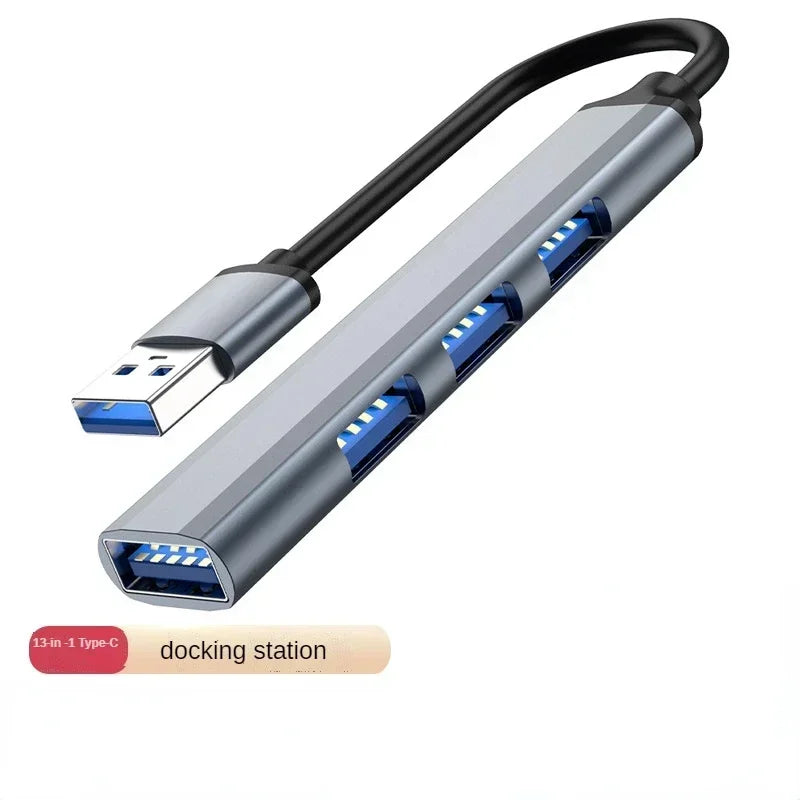4-Port USB 3.0 Hub Mini Aluminum Alloy Adapter – 5Gbps USB Hub Qme