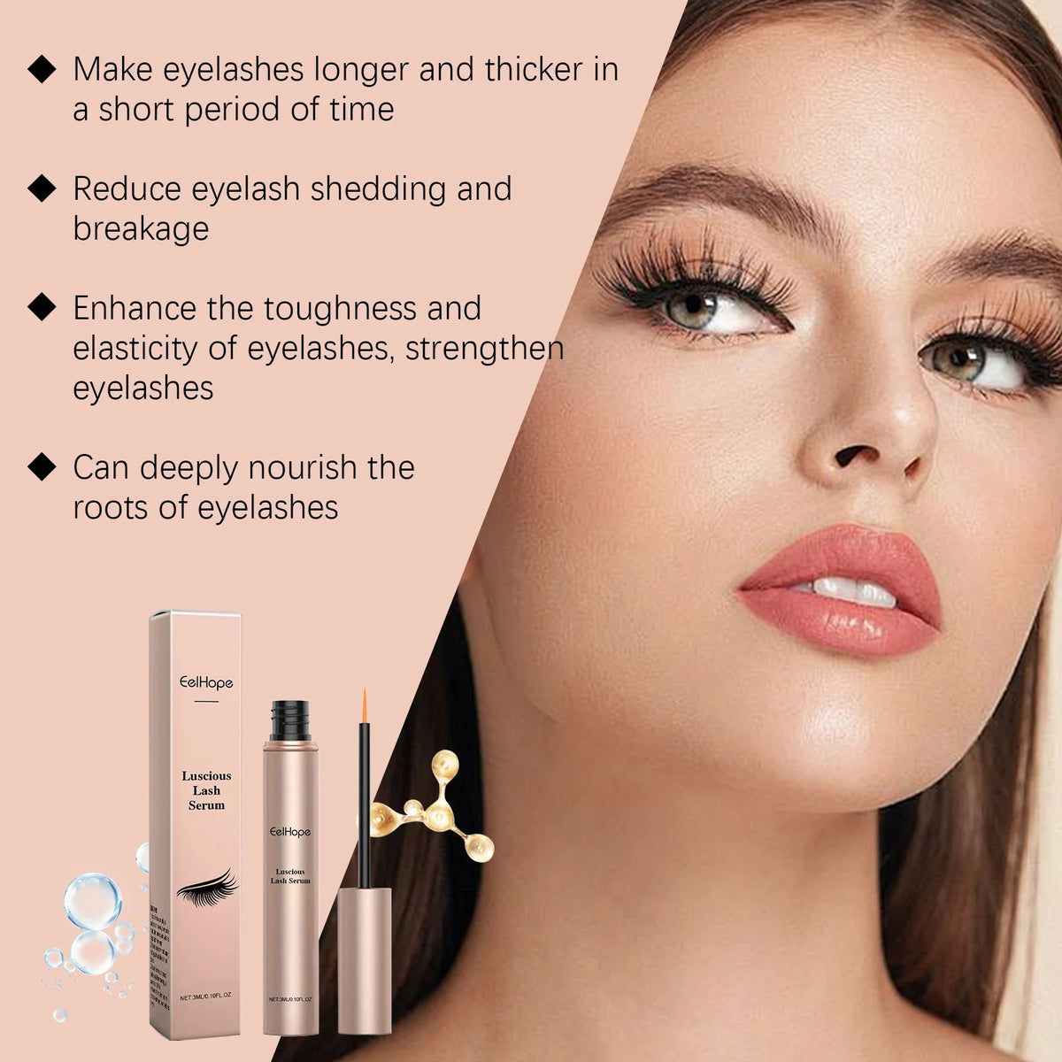 Eelhope Eyelash Growth Serum – Fuller, Longer & Thicker Lashes Eyelash Growth Serum Qst
