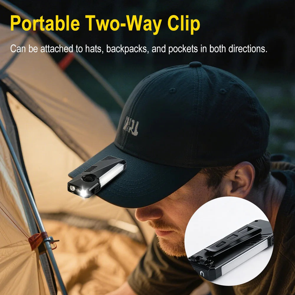 BORUiT 450LM LED Flashlight UV RGB Type-C Rechargeable Magnetic Torch LED Flashlight Torch Qst