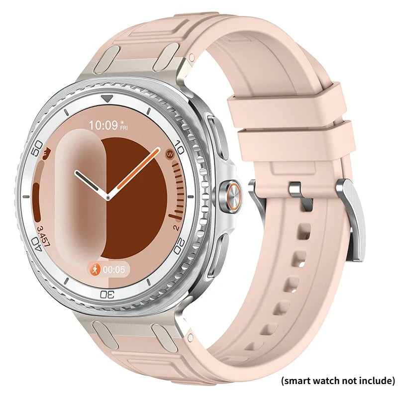 Silicone Sport Band for Samsung Galaxy Watch 9 & 8 Silicone Watch Band Qme SandPink Galaxy 9 8 40mm