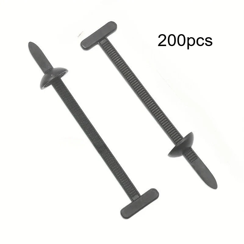 100-Pack T-Shape Cable Zip Ties with Fixed Mount Bases Cable Zip Ties Qme 200pcs
