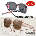 VOPHA Fit Over Sunglasses UV400 Prescription Square Wrap T01 Fit Over Sunglasses Qst 2PC