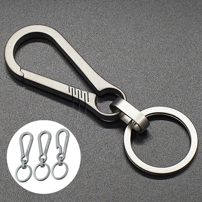 Titanium Alloy Buckle Keychain – EDC Key Ring Clip Buckle Keychain Qme