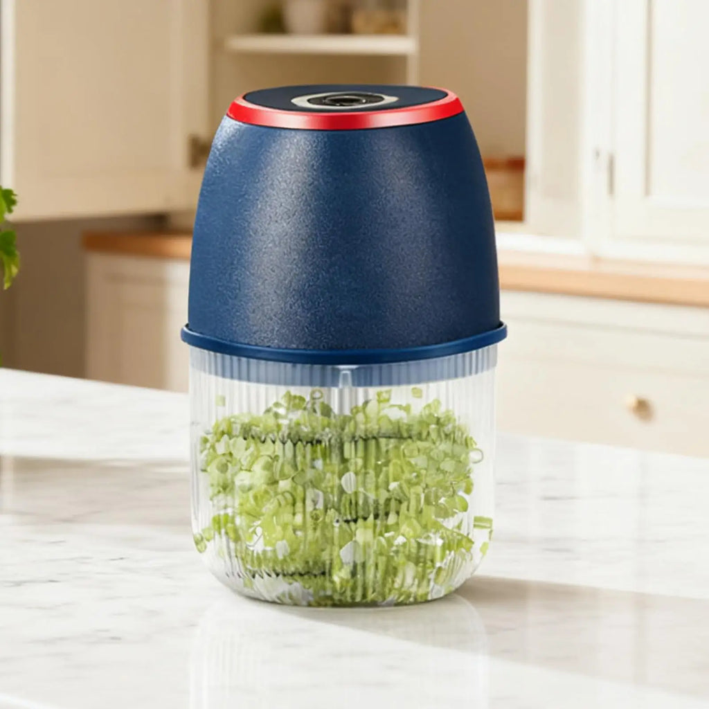 Electric USB Garlic & Veggie Chopper – 350ml Mini Food Processor Mini Food Processor Qme