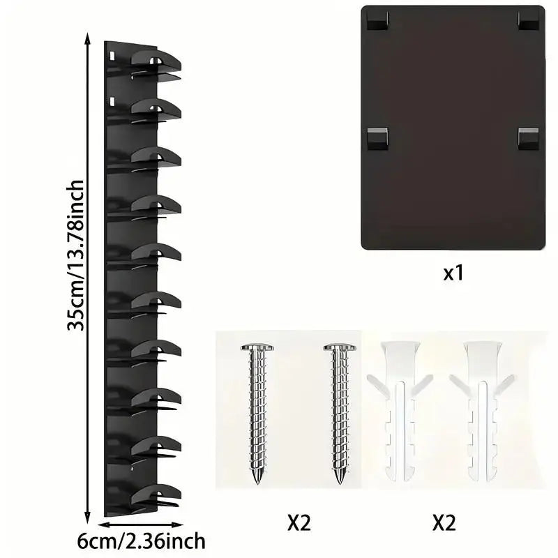10-Grid Wall Mounted Hat Rack – Space-Saving Cap Organizer Hat Storage Rack Qst
