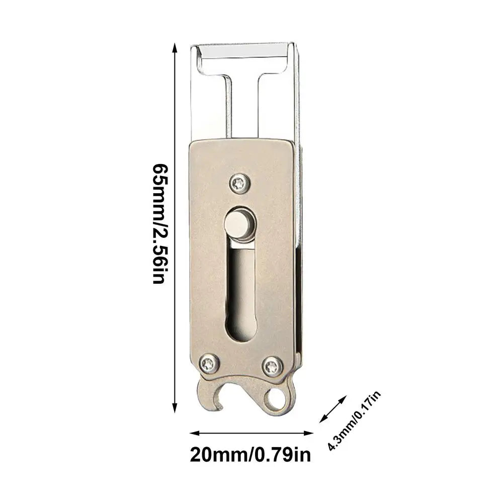 Titanium Alloy Bottle Opener Keychain Pocket Multi-Tool Keychain Bottle Opener Qme Silver CN