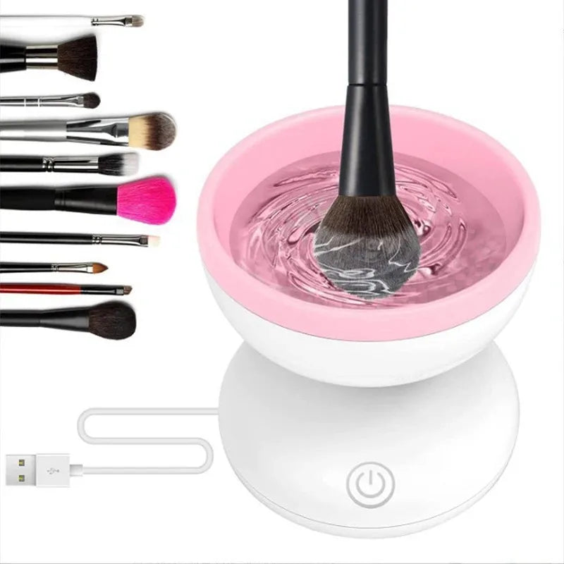 Electric Makeup Brush Cleaner Machine – Auto Spin & Dry Brush Cleaner Machine Qst