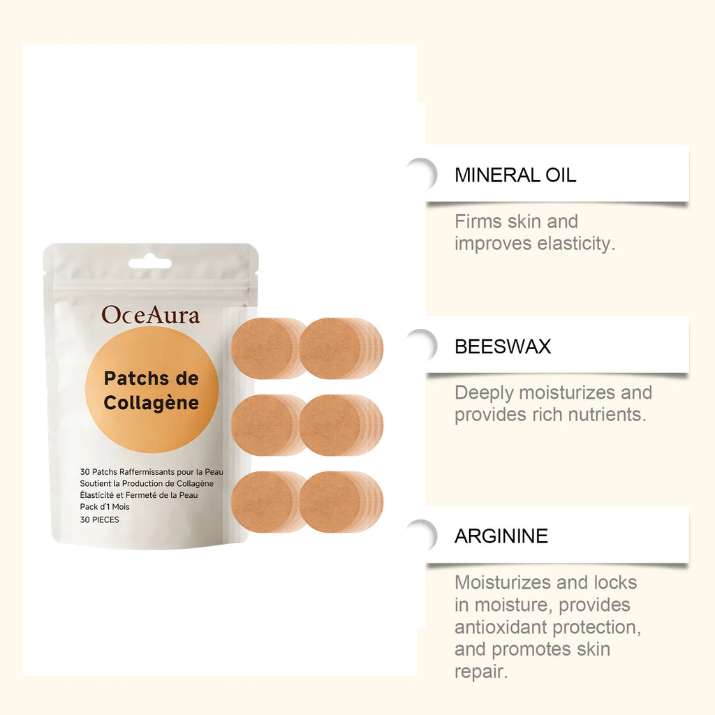 OceAura Collagen Hydrating Skin Patches 30pcs – Overnight Collagen Skin Patches Qst