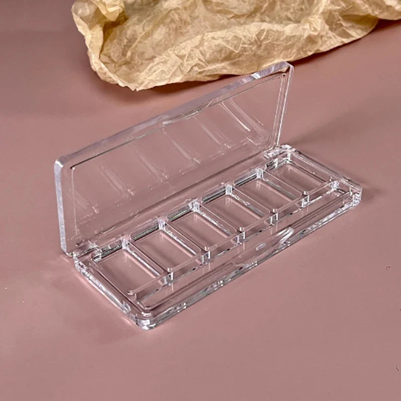 6-Grid Refillable Makeup Palette Case – DIY Blush Organizer Makeup Palette Case Qme Empty box