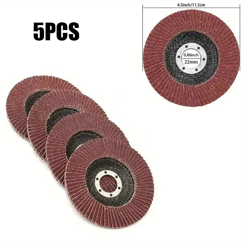 Zirconia Wing Blade Flap Disc 40-120 Grit 7/8" Grinding Wheel Flap Grinding Disc Qme 5PCS 80