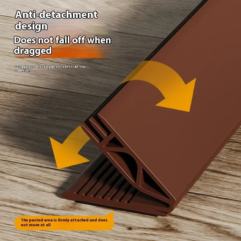 TPE Door Bottom Seal Strip Self-Adhesive Weather Stripping 1M Door Weather Stripping Qme