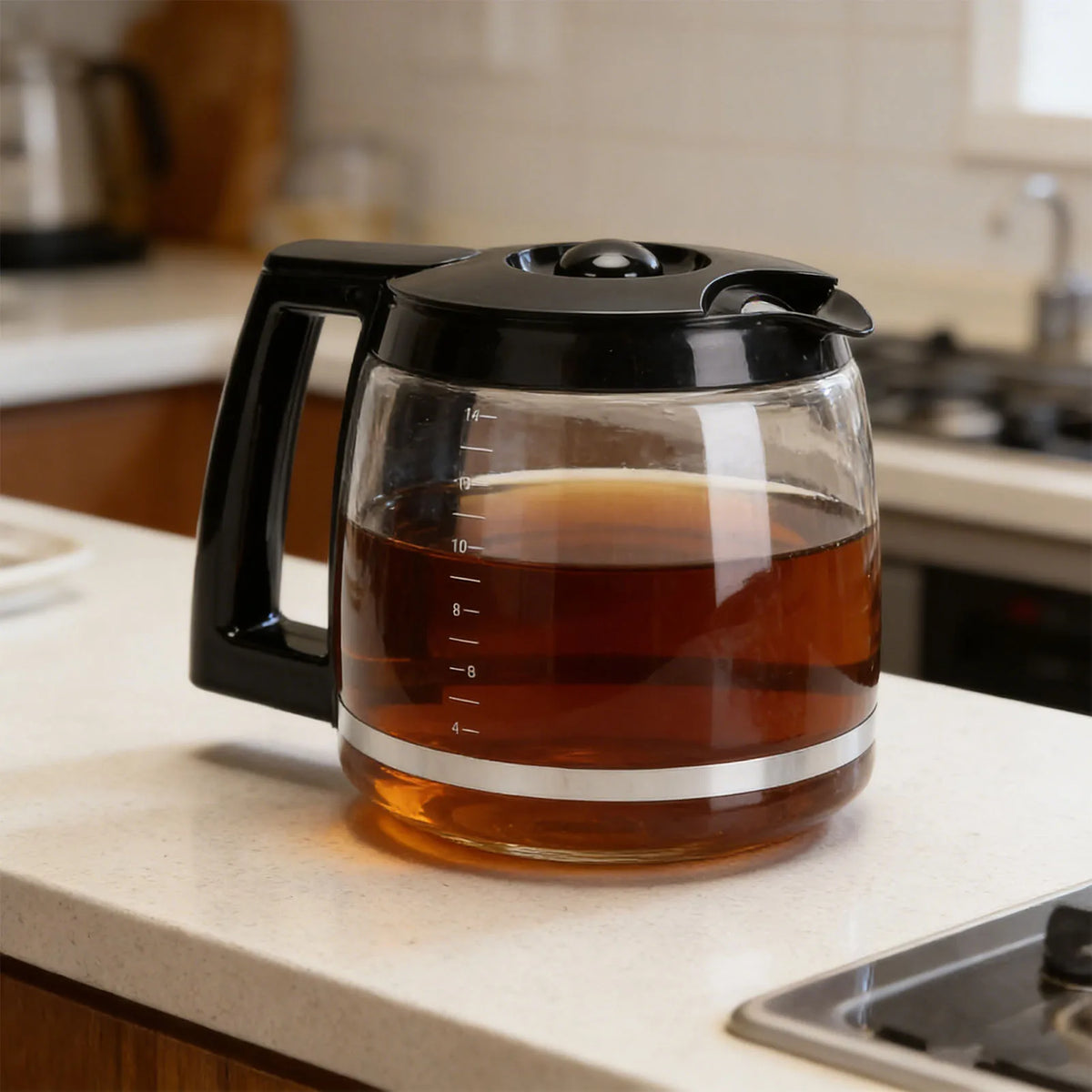 Glass Coffee Carafe Heat-Resistant Handle | Easy Clean Coffee Carafe Qme