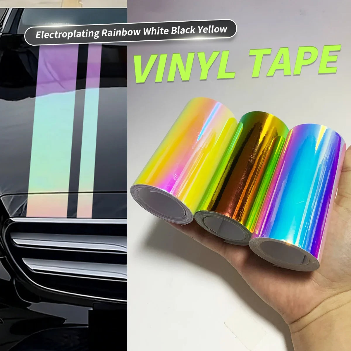 Glossy Colored Vinyl Sticker – Waterproof Self-Adhesive Car Decal Automotive Vinyl Decal Qme