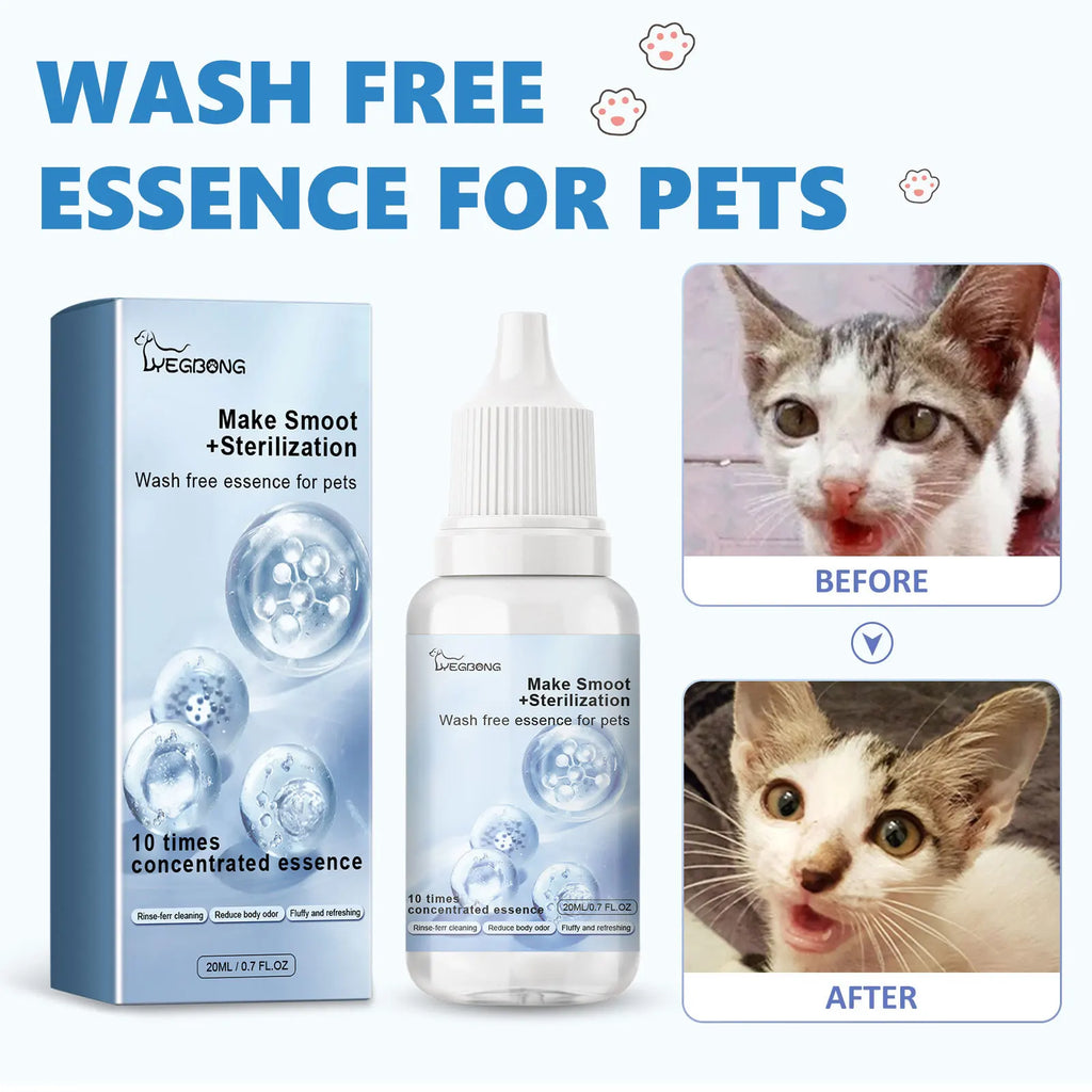 Yegbong No-Rinse Pet Shampoo – Dog & Cat Wash Free Essence Pet Grooming Shampoo Qst
