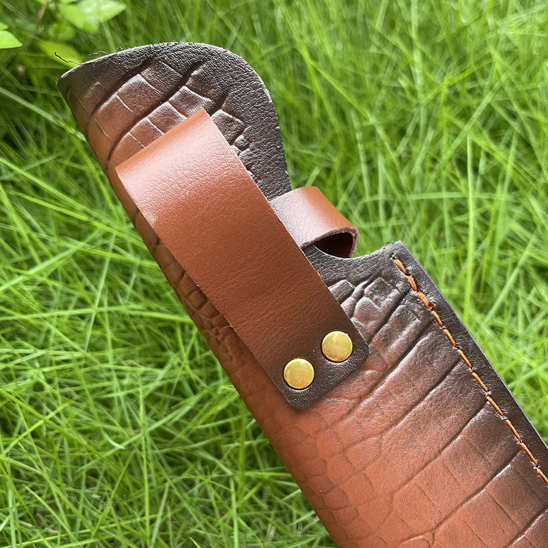 Genuine Cowhide Leather Knife Sheath – Universal Belt Carry Leather Knife Sheath Qst