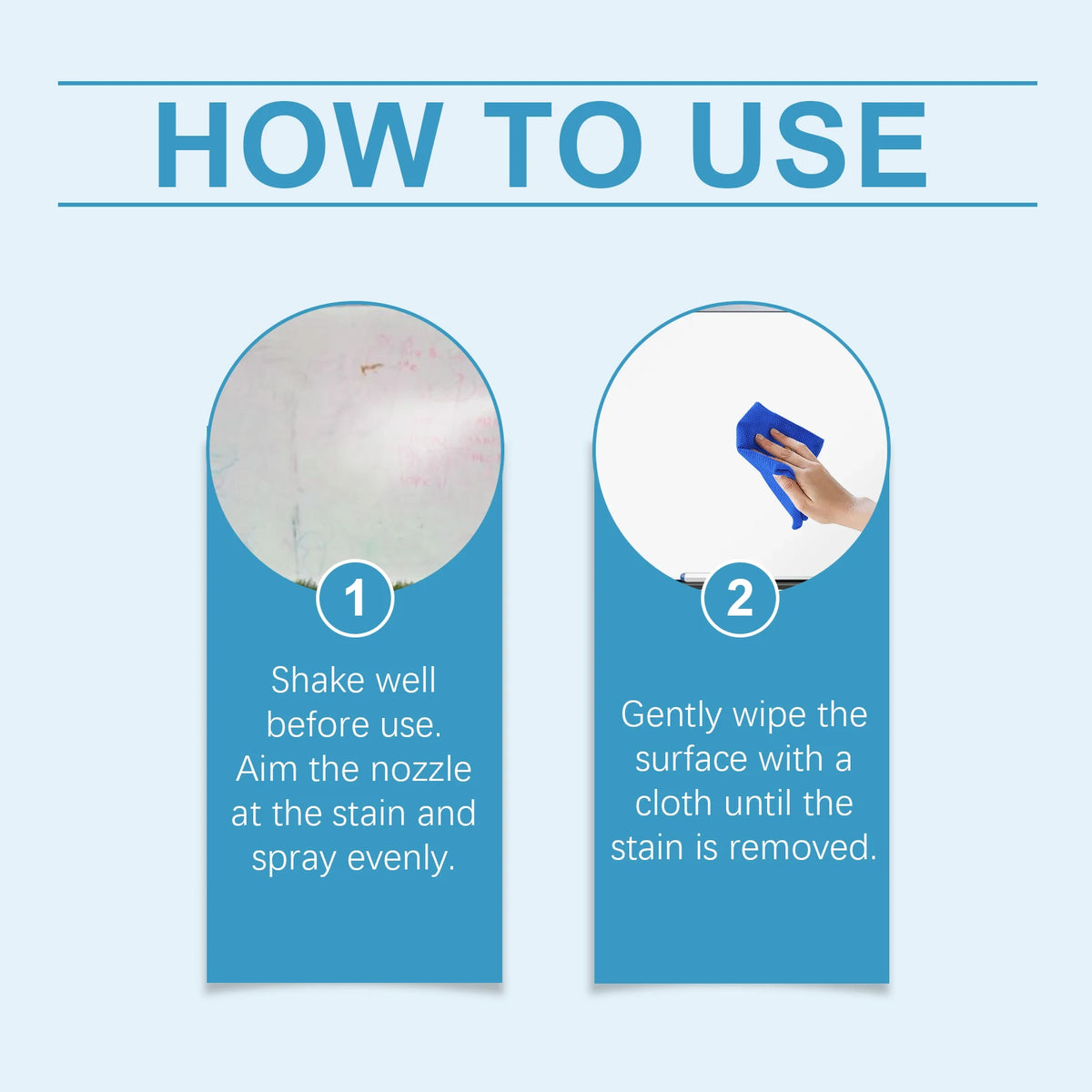 Jue-Fish 100ml Whiteboard Cleaner Spray – No Residue Whiteboard Cleaner Spray Qst