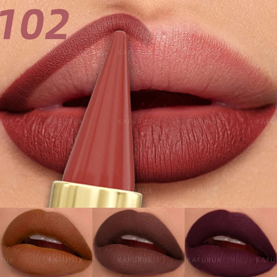 9-Color Gradient Matte Lip Liner Pen | Velvet Finish Matte Lip Liner Qme