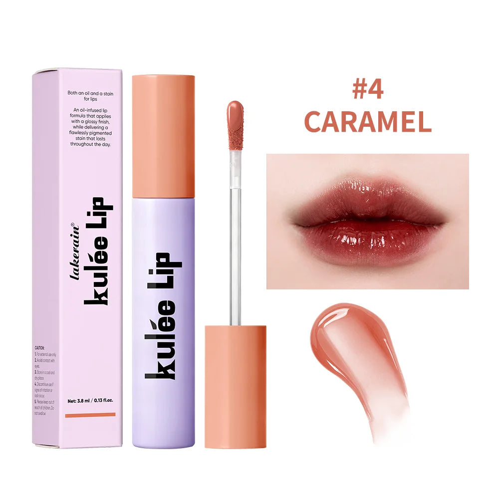 Lakerain Nourishing Lip Oil Gloss – Long-Lasting Color & Moisture Lip Oil Gloss Qst 04