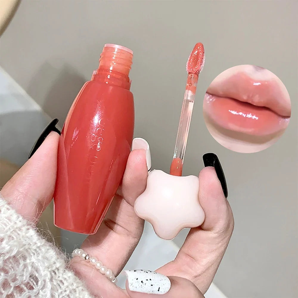 Gege Bear Water Gloss Lip Gloss – Mirror Finish Long-Lasting Lip Gloss Qme