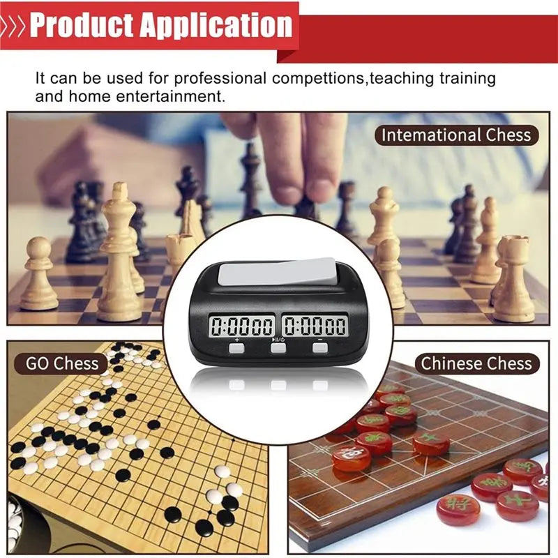 A02F Digital Chess Timer | Delay, Bonus & Countdown Clock Chess Game Timer Qme