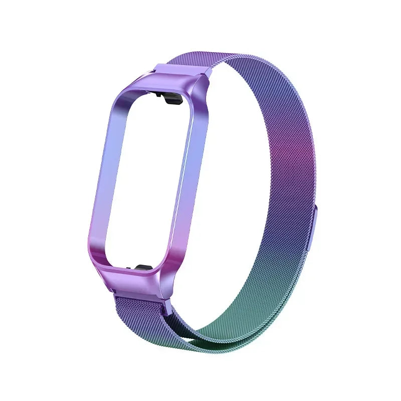 Xiaomi Mi Band 8 Active Stainless Steel Metal Strap | 14 Colors Smart Band Strap Qme Muticolor 2 for Xiaomi 8 Active