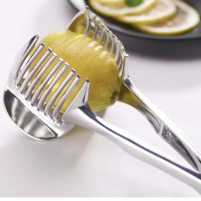 Stainless Steel Handheld Fruit & Vegetable Slicer | Lemon Cutter Handheld Fruit Slicer Qme