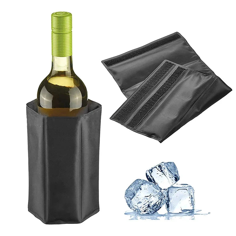 Wine Bottle Cooler Sleeve – Gel Ice Bag for Picnics & Parties Wine Bottle Cooler Qme