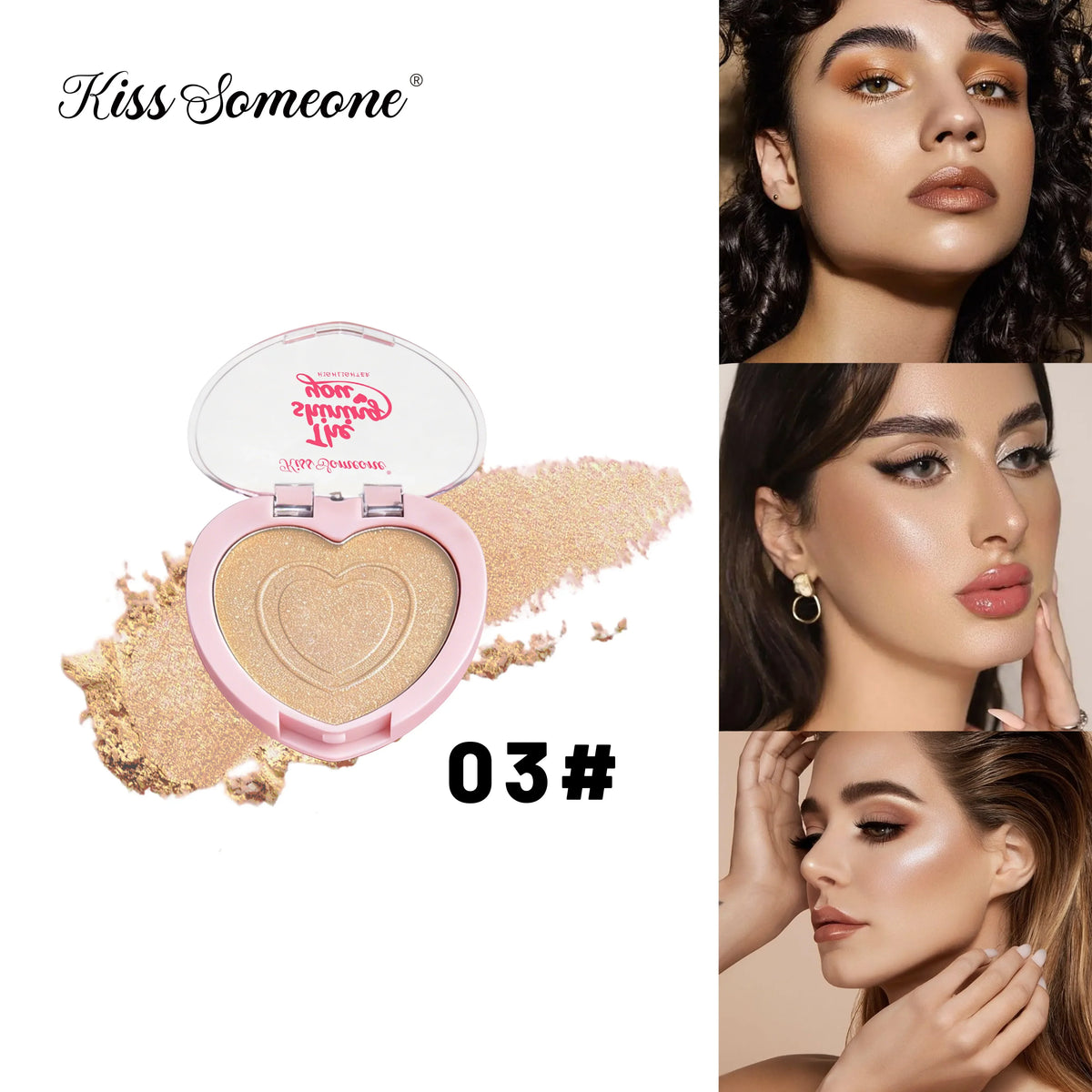 Sparkle Disc Highlighter – Long-Lasting High-Gloss Glow Face Highlighter Qme 602503 5g