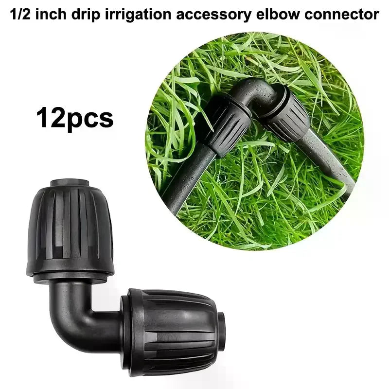 1/2-Inch Drip Irrigation Elbow Connector with Lock Nut Irrigation Elbow Fitting Qme