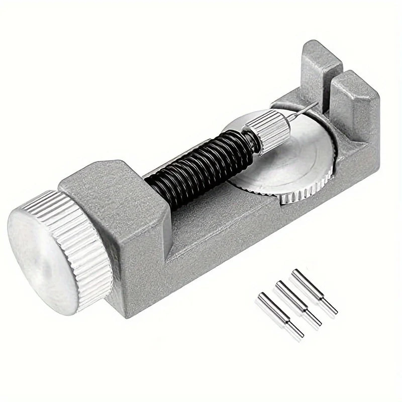Watch Link Remover Tool Kit with 3 Replacement Pins Watch Repair Tool Qme Silvery 1 set