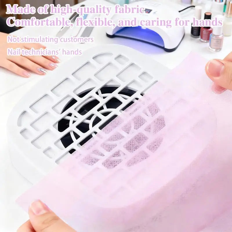 100-Sheet Nail Dust Collector Filter Cotton Replacement Nail Vacuum Filter Qst