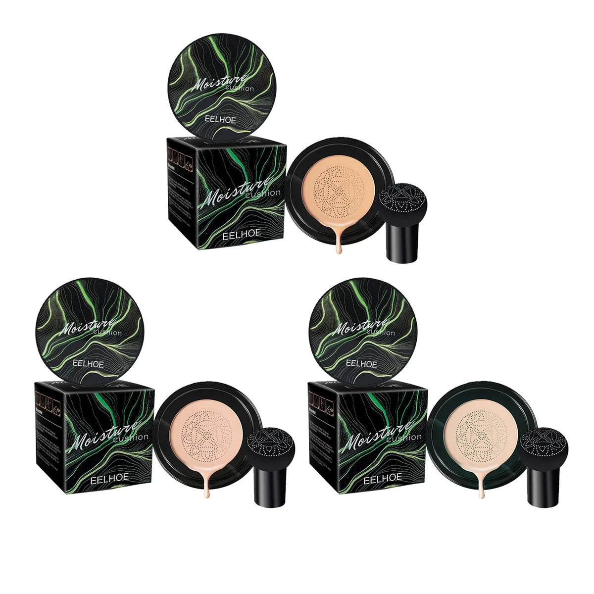 EELHOE Mushroom Head Air Cushion CC Cream – Waterproof Foundation Air Cushion Foundation Qst 3 Colors