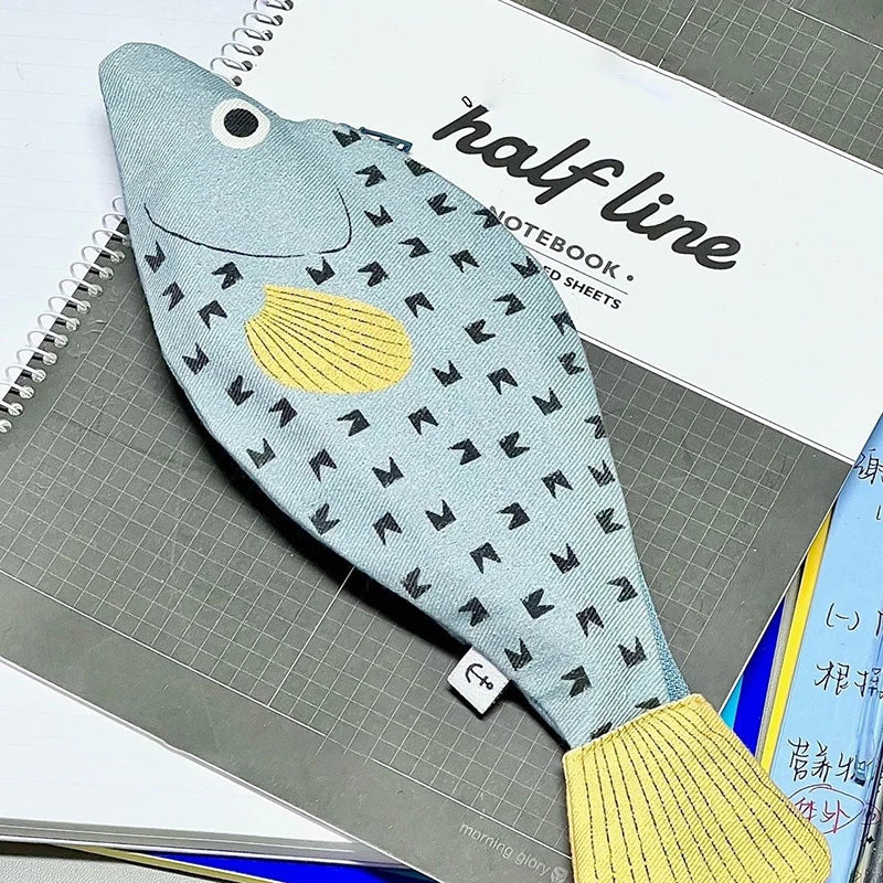 Fish Shape Novelty Pencil Case, Pen Bag & Coin Purse Pouch Novelty Pencil Case Qme
