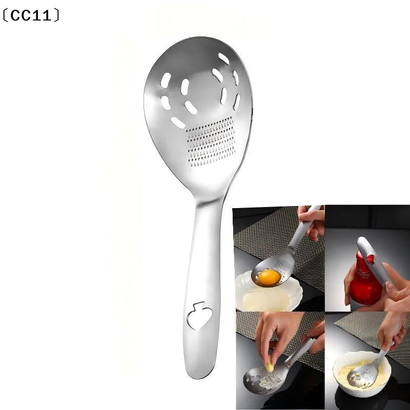 3-in-1 Potato Masher, Slotted Spoon & Egg Separator | Qme Kitchen Utensil Set Qme