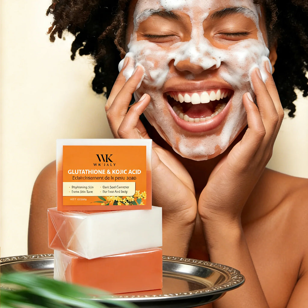 WK JALY Kojic Acid & Glutathione Brightening Soap 200g Brightening Soap Bar Qst