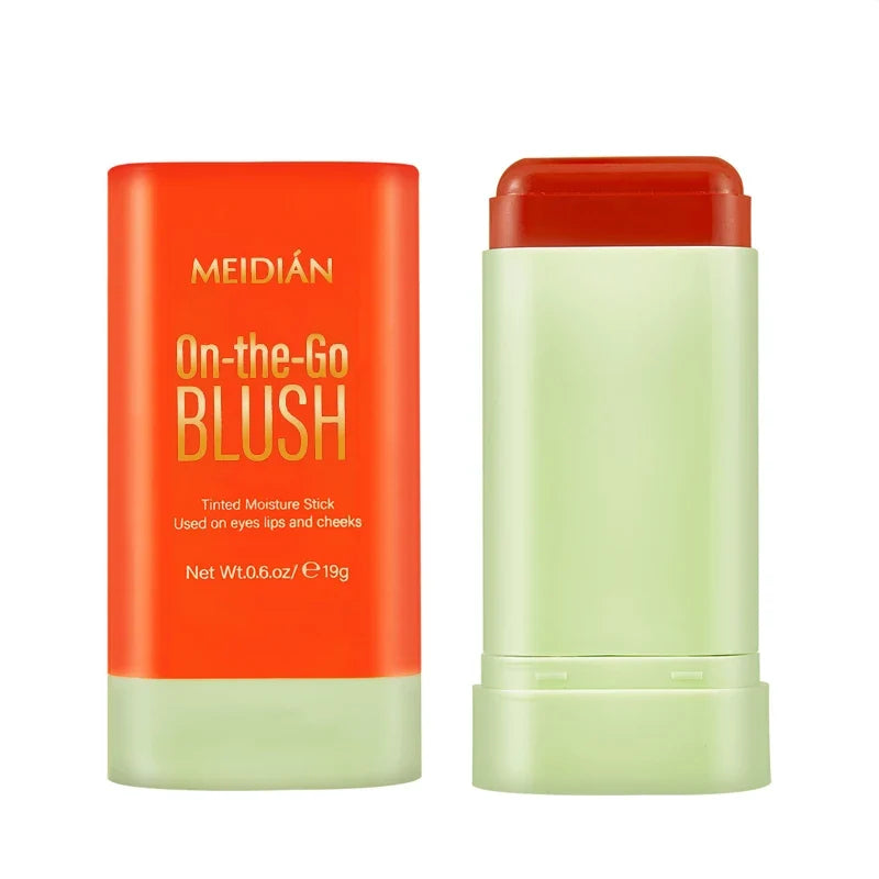 Qme Waterproof Powder Blush Stick – Vibrant, Long-Lasting Powder Blush Stick Qme