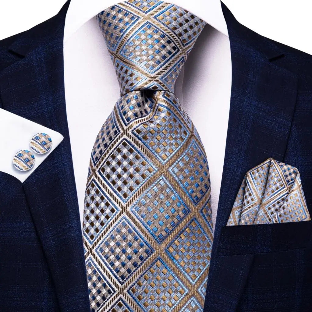 Hi-Tie Purple Silver Striped Silk Necktie – Men's Wedding Tie Silk Necktie Qme SN-3446