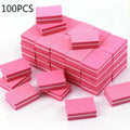 10-Pack Mini Nail Buffer Sanding Files Block – Manicure & Pedicure Nail Buffer Files Qme 100PCS Rose Red