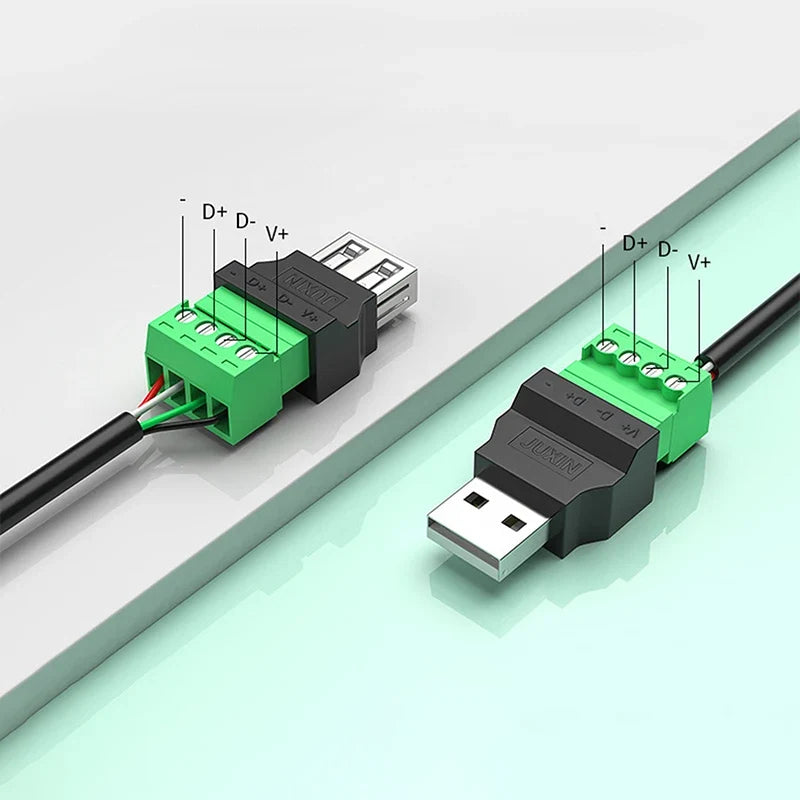 USB 2.0 Type-A 4-Pin Male Female Connector Plug Adapter USB Connector Adapter Qme