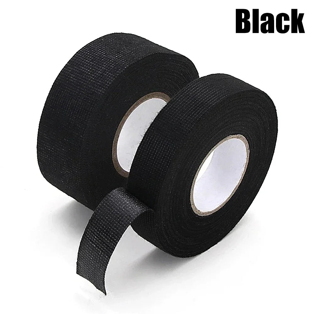 Automotive Cloth Electrical Insulating Fabric Tape | Waterproof Electrical Insulating Tape Qme 20M Black 19mm