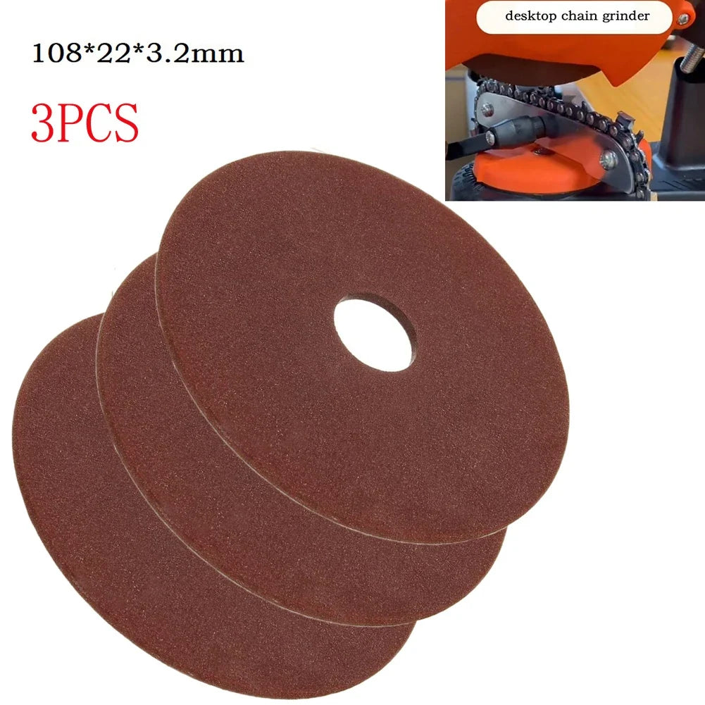 Chainsaw Sharpener Grinding Wheel Disc 108x3.2x22mm Chainsaw Sharpening Disc Qme Default Title