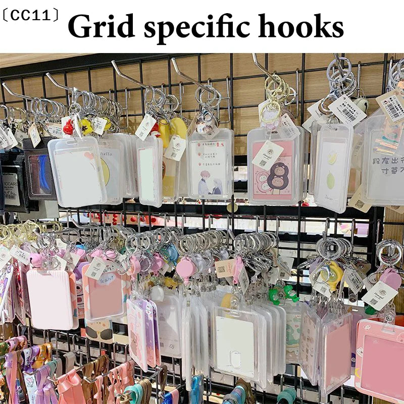 Iron Wire Mesh Panel Hooks – Multi-Size Grid Hanging Hooks Wire Mesh Hooks Qme
