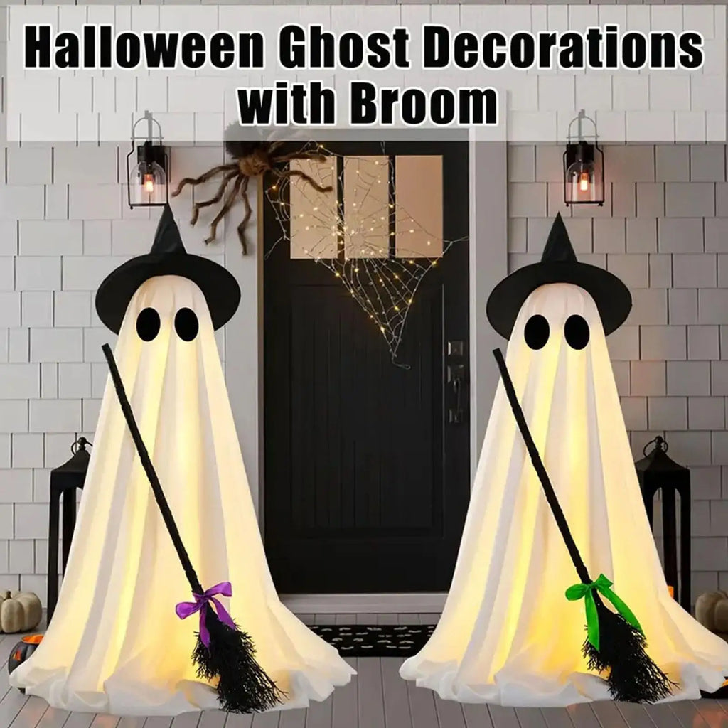 Halloween Standing Light-Up Ghost Decoration | 57" Glowing Halloween Decoration Qme
